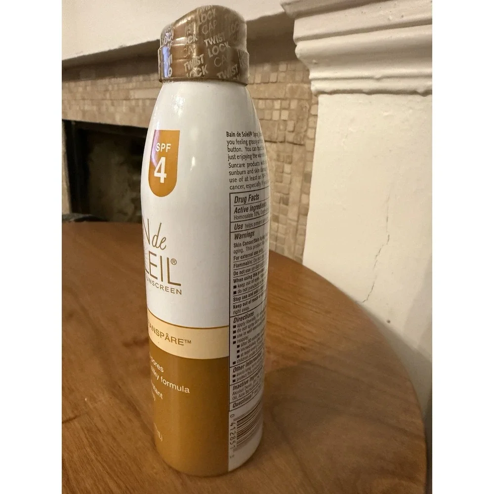Bain de Soleil SPF 4 Spray Transpare Sunscreen New & Sealed Water Resistant Rare